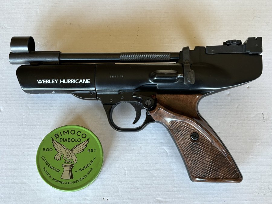 Luftpistol Webley  Scott Hurricane kaliber 45 mm