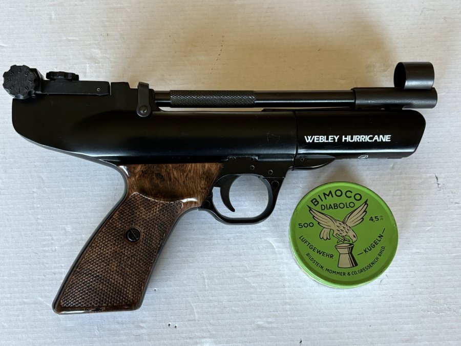 Luftpistol Webley  Scott Hurricane kaliber 45 mm