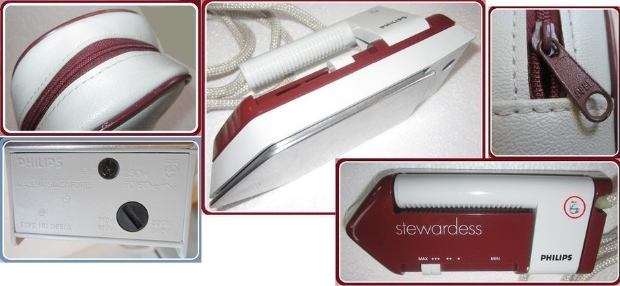 Philips "Stewardess" Travel Iron HD 1165 with bag