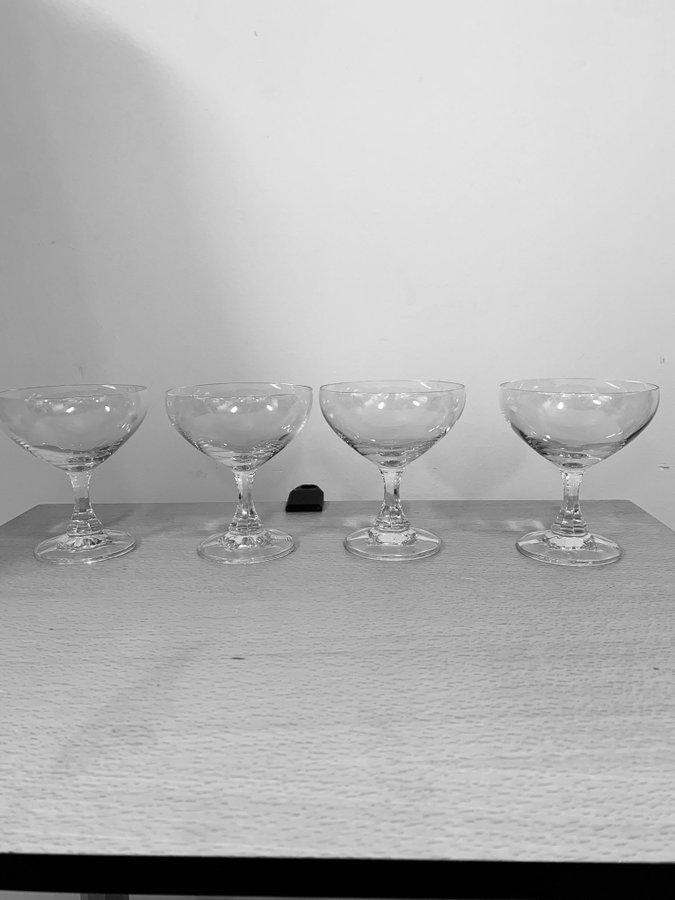 Vintage champagne glas 4 st