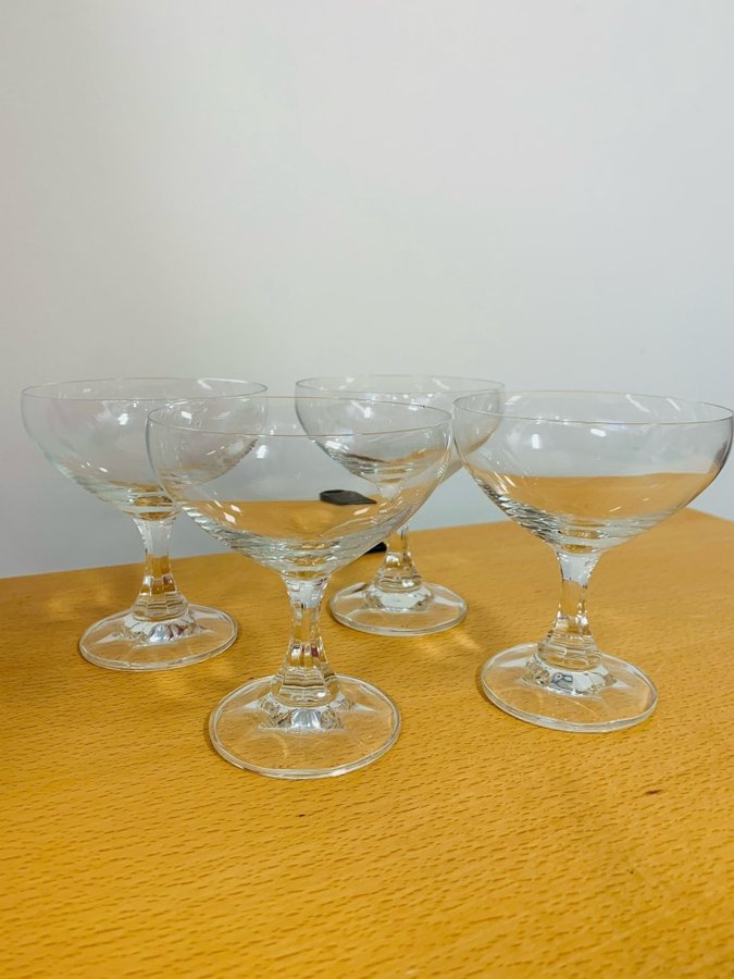 Vintage champagne glas 4 st