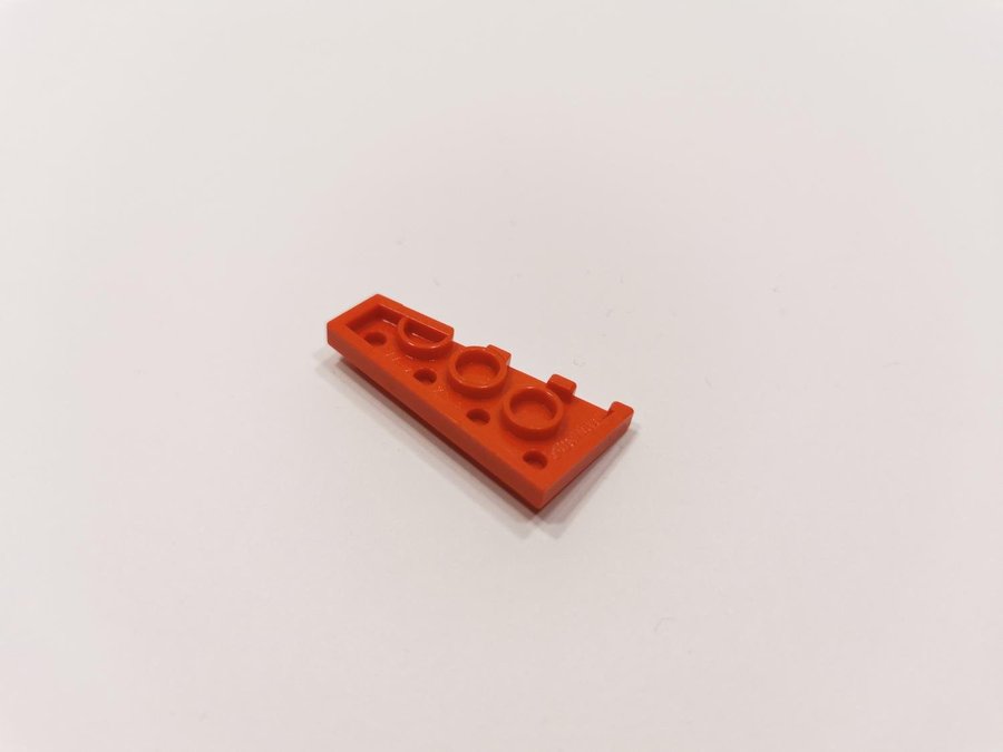 Lego - wedge - vinge - plate - vänster - 4x2 - part 41770 - röd