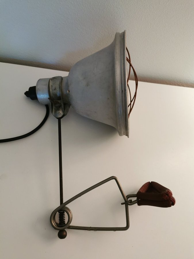 Klämlampa i aluminium ~industridesign~orginal~vintage~