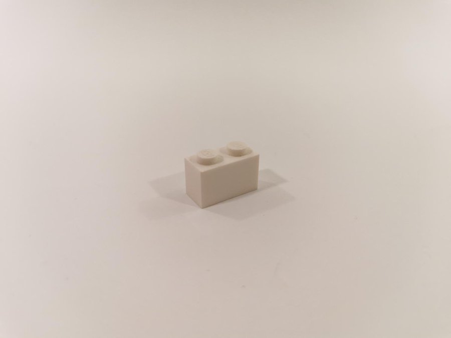 Lego - brick - bas - 1x2 - part 3004 - vit