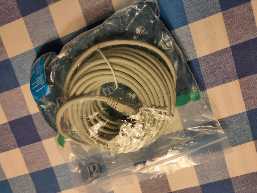 10m Cat5e RJ45 network patch kabel Grå