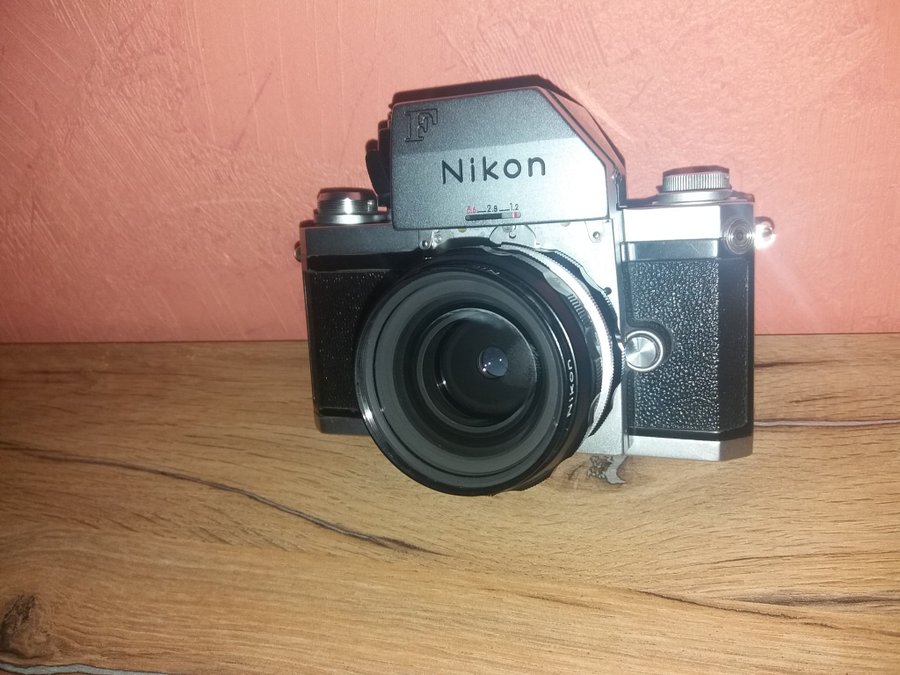 Nikon F film SLR camera.