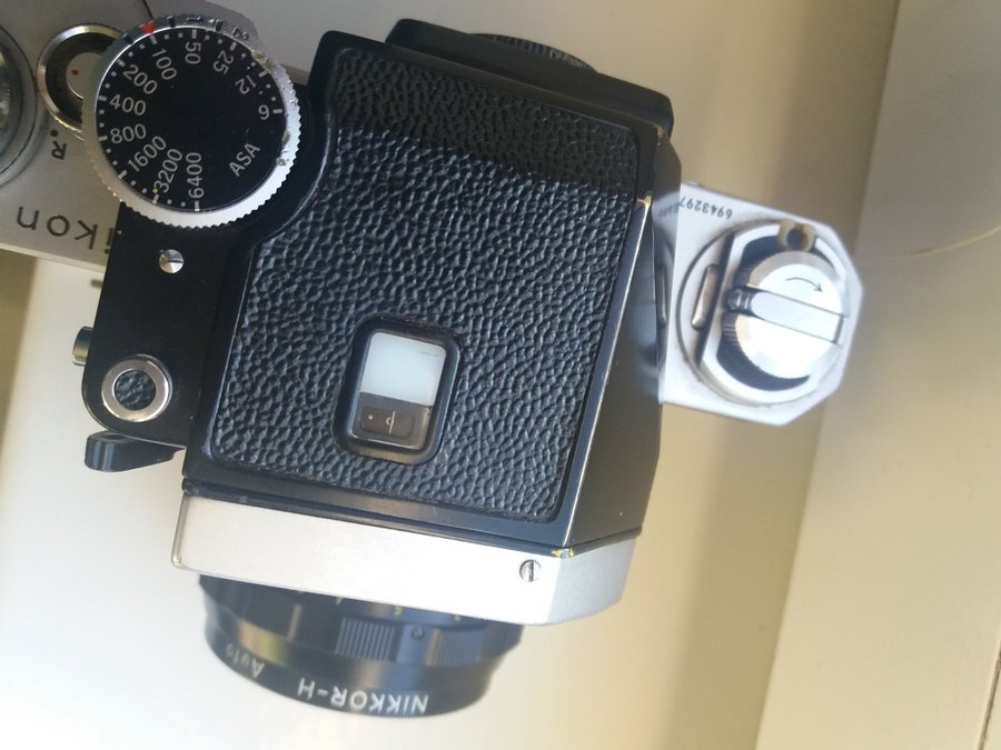 Nikon F film SLR camera.