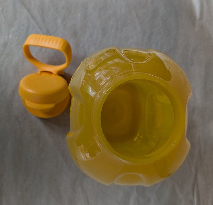 Tupperware Eco+ flaska 2l med piplock och handtag orange Ny