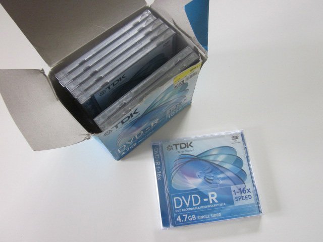 8 st TDK DVD-R skivor för inspelning Inplastade