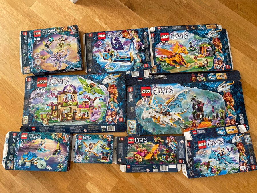 Lego Elves  Friends - Stort paket med kartonger