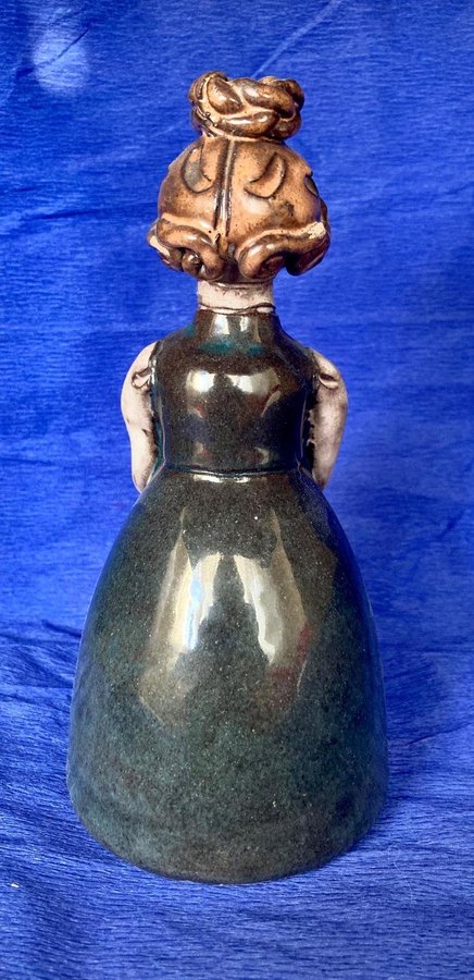 Vintage figurin/blomhållare i keramik från ELBOGENS KERAMIK fint skick