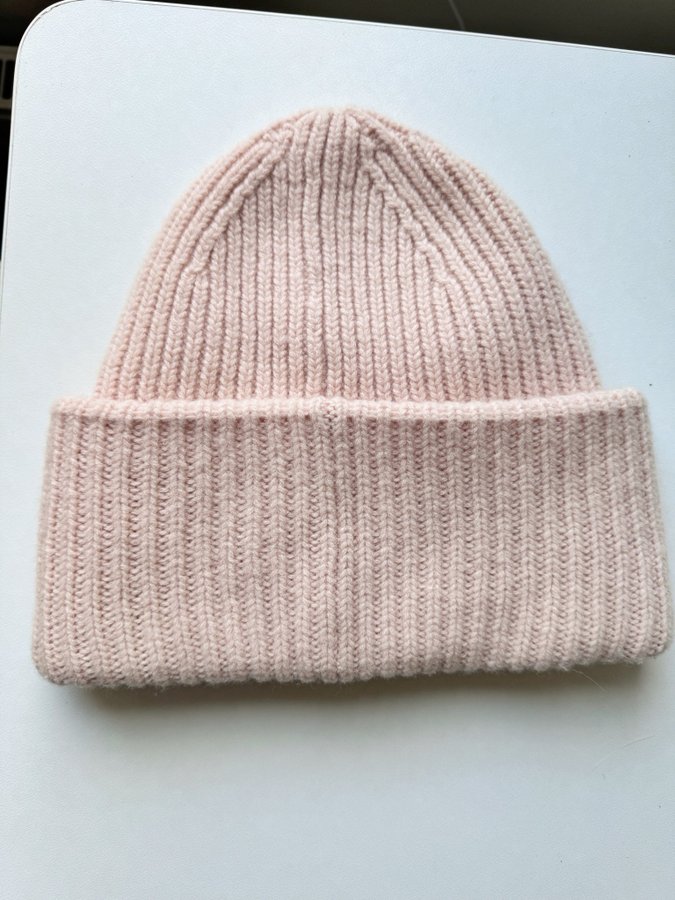 Acne studios large face logo hat beige-pink