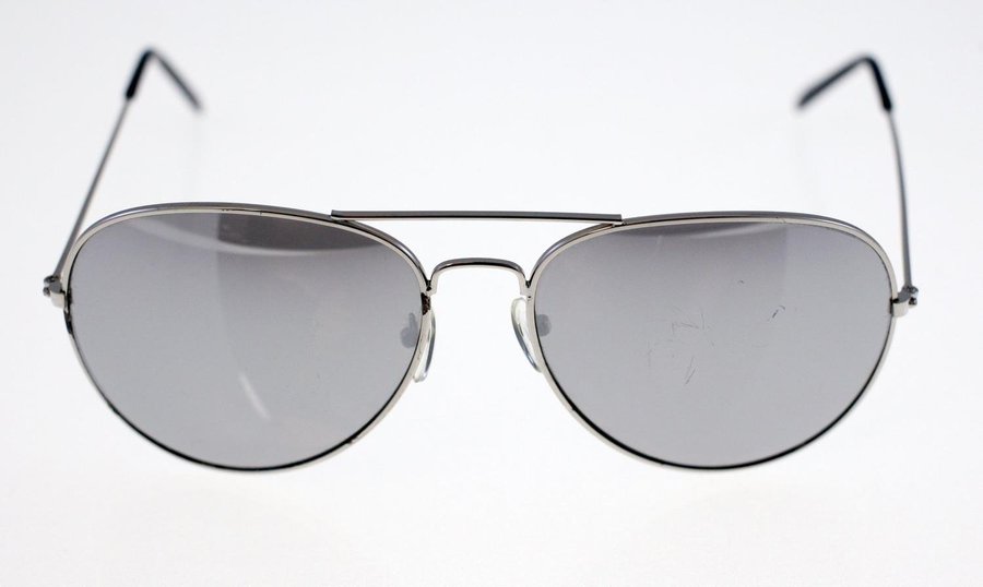 Unisex pilot-style metal frame sunglasses-used-surface scratches lenses-25g