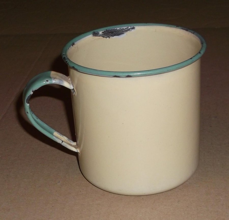 Kockums Mugg med öra KER Sweden 1960-tal 9 cm Gul Retro Äldre Vintage