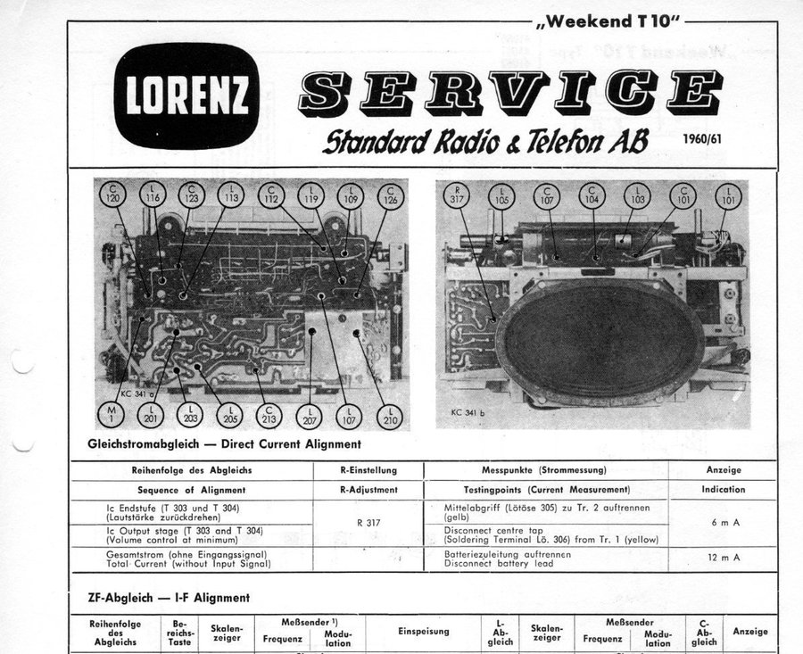 SCHAUB-LORENZ - SERVICEMANUAL - WEEKEND - T 10