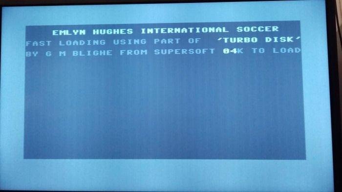 Emlyn Hughes International Soccer (WorldCup Football)(Disk)Commodore 64/C64 Spe