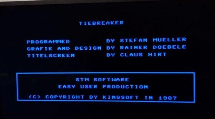 Tiebreaker (Kingsoft) (Lös Disk) - Commodore 64/C64 Spel