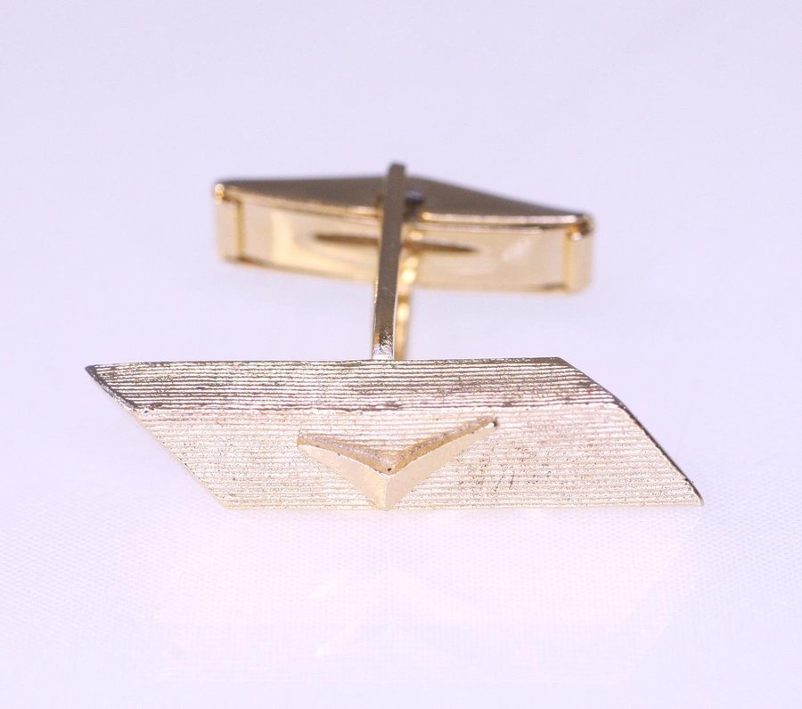 Air Products vintage company cufflinks for men-gold-tone metal-Weight 112g