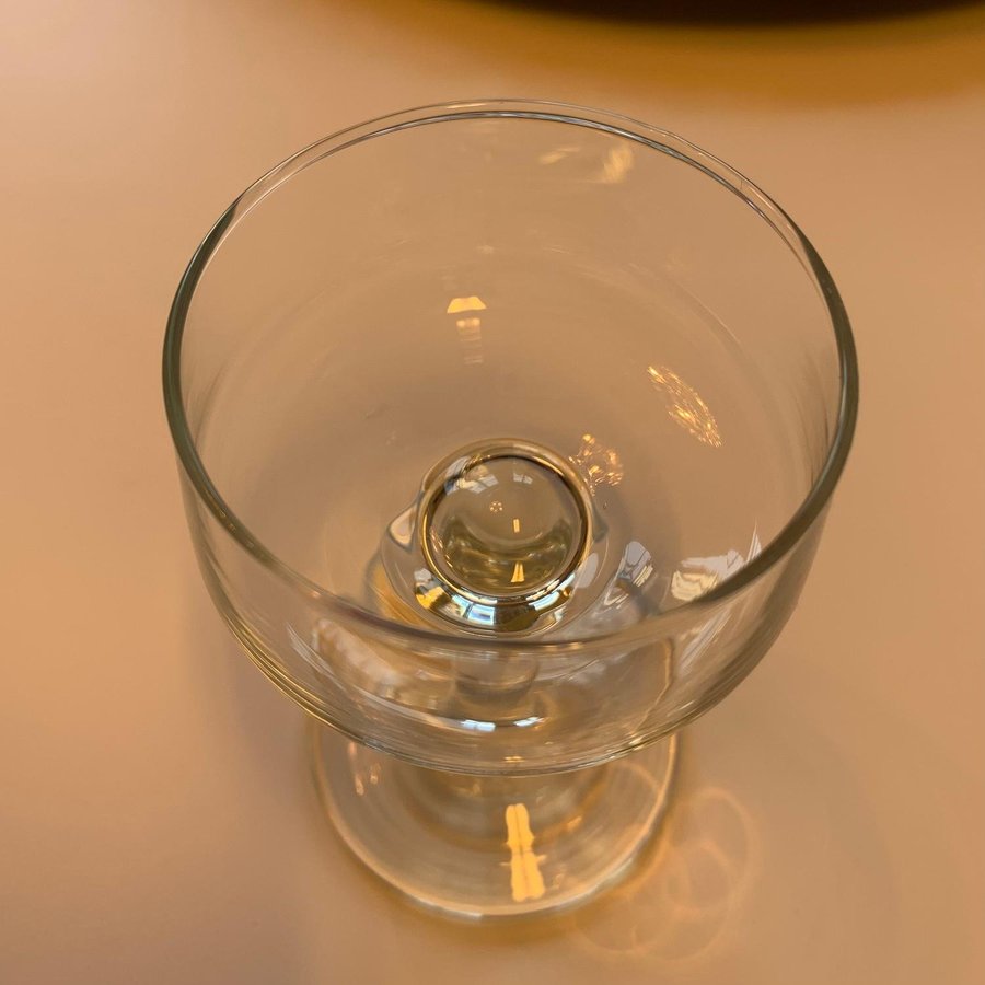 12st Glas på fot Likörglas i kristall med liten kula i i botten