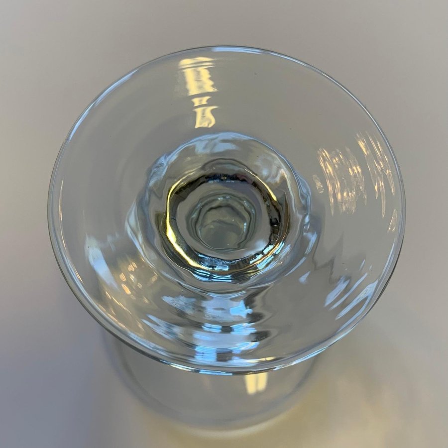 12st Glas på fot Likörglas i kristall med liten kula i i botten