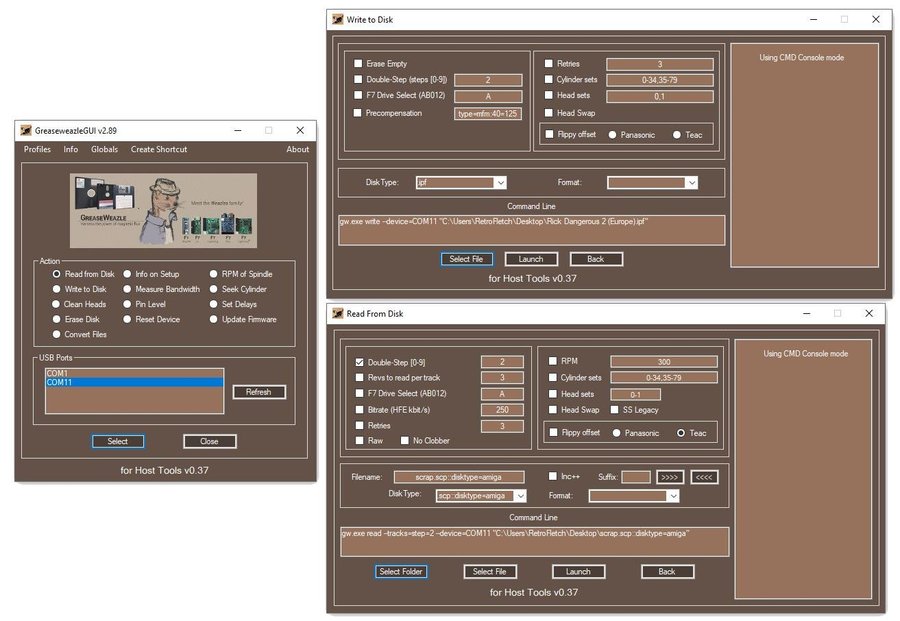 GreaseWeazle - Läs / Skriv Amiga / Atari Disketter på PC mm GreaseWeasle