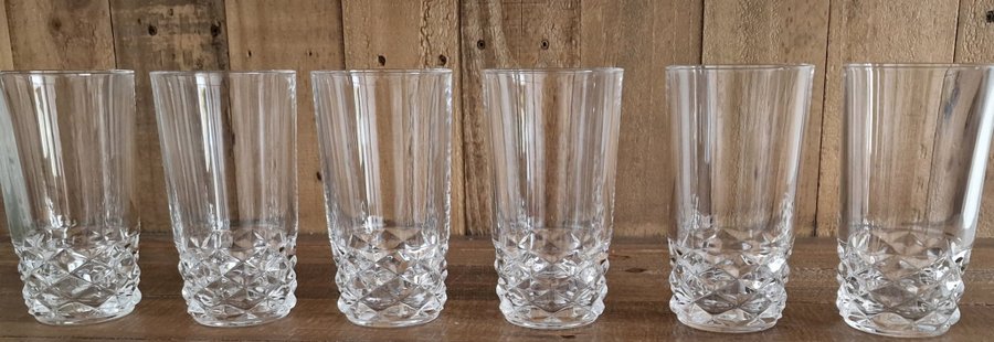 Diamond Cristal d'Arques darques 6 st longdrinkglas öl ölglas