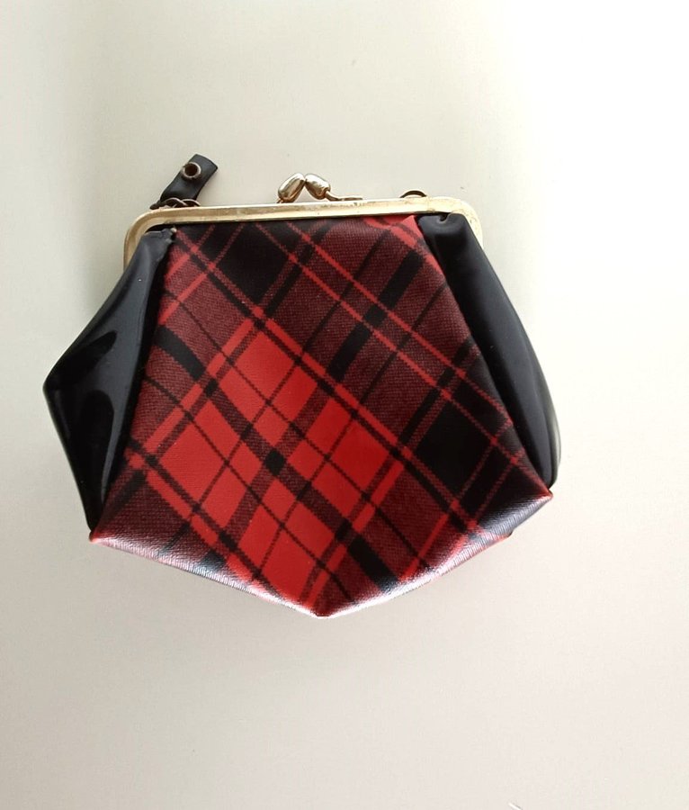 Röd Pläd Tartan Texture Pouche