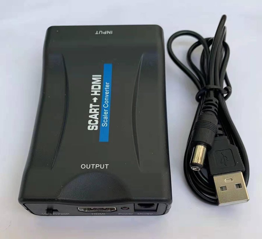 SCART till HDMI-adapter 1080P HD Video Audio