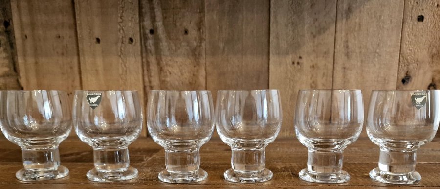 Orrefors Glass LILLA MÅTTA snabsglas 6 st Gunnar Cyrén