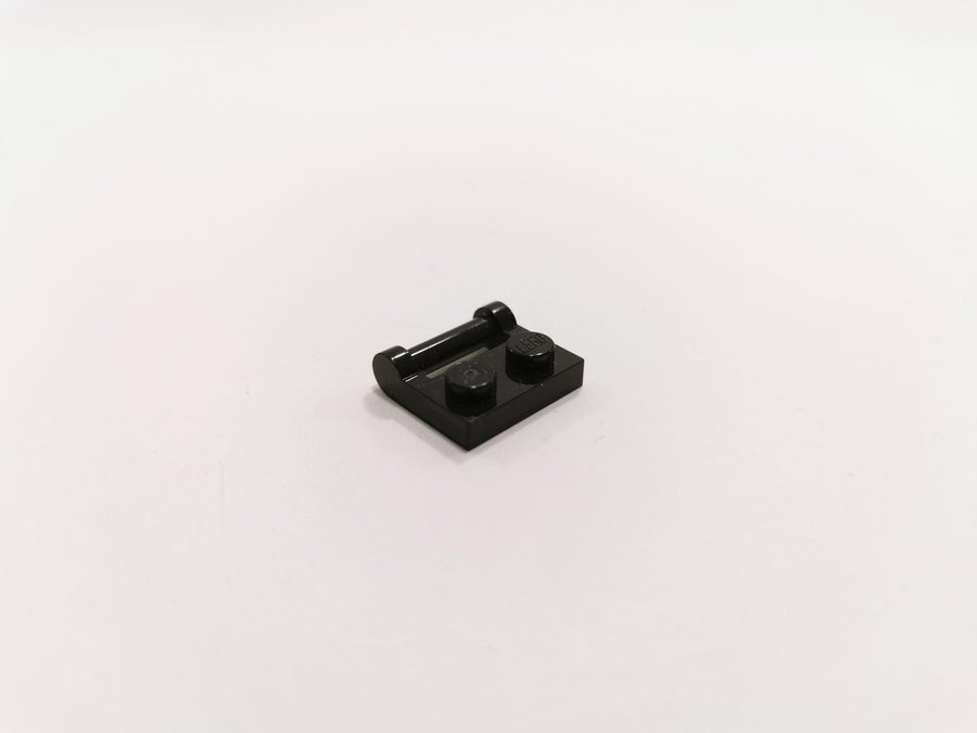 Lego - plate - modified - handle on side - 1x2 - part 48336 - svart