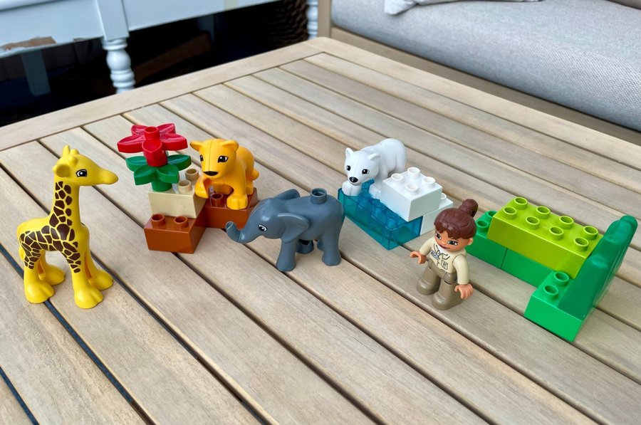 Lego Duplo två set Siffertåg (10847)  Djurpark (4962)