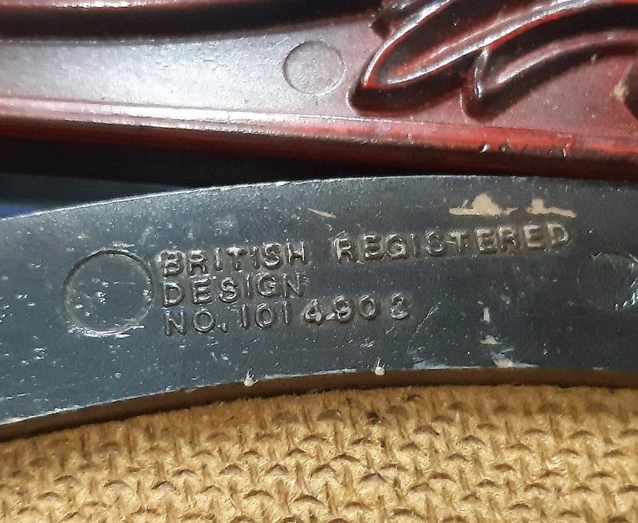 Vintage HL British Register DESIGN Oval Tilt Frame