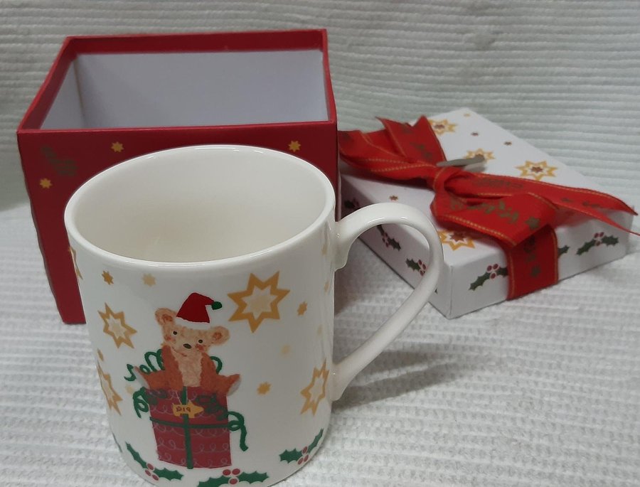 Mugg in porcelaing box with music Rope CHRISTMAS