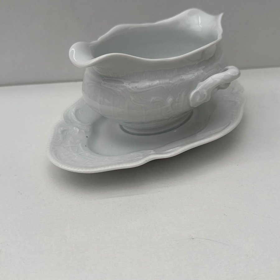 Rosenthal "Sanssouci White" Vintage bayersk helvit Kina Såsskål