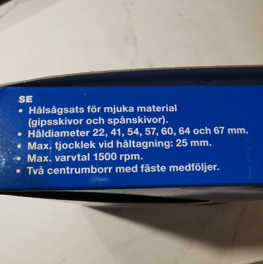 2st paket med Hål sågsats Biltema 7 st