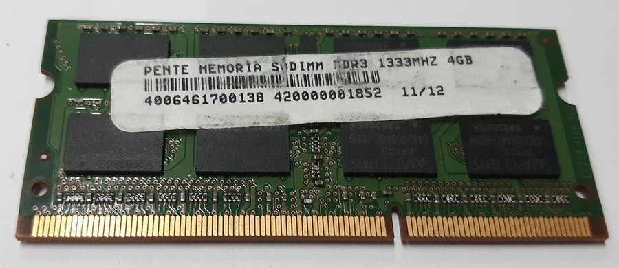 MEMORY RAM Ddr3 4GB 2RX8 Smart Pc3-10600s Notebook