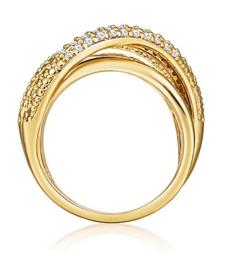 NY! Vacker ring guld Cubic Zirconia stl 52 165 mm - SAMANTHA ROSE