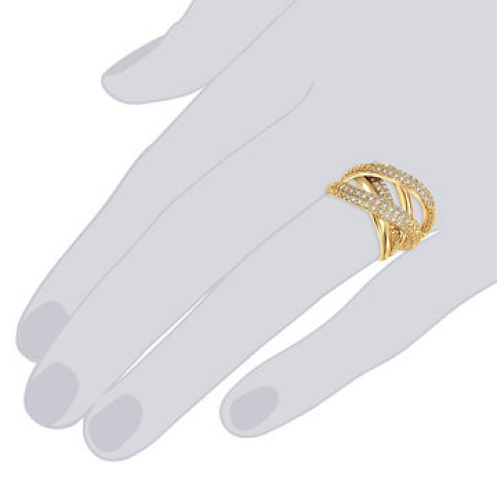 NY! Vacker ring guld Cubic Zirconia stl 52 165 mm - SAMANTHA ROSE