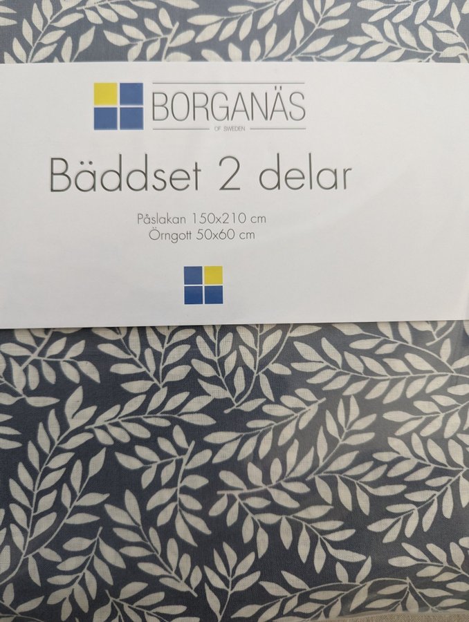 Nytt bäddset/påslakanset Hulda blå från Borganäs