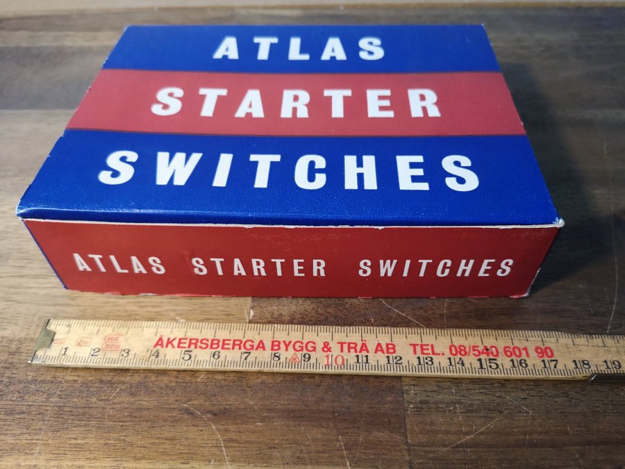 Atlas Starter Switches Thorn glimtändare i originalask 1950/60-tal