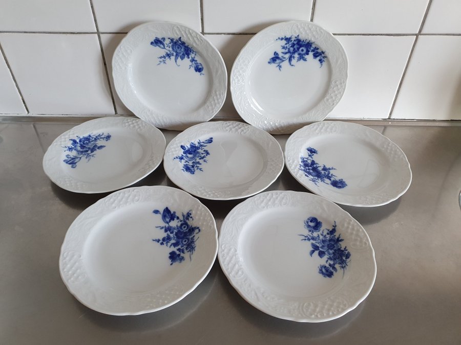 ASSIETTER från SCHUMANN ARZBERG TRADITION set 1881 ECHT COBALT GERMANY