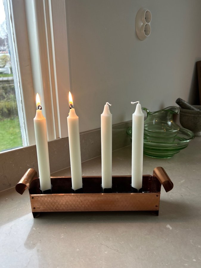 Koppar advent ljusstake