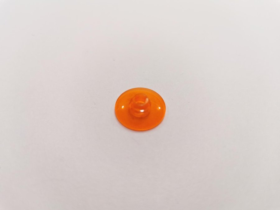 Lego - rund - transparent - dish - 2x2 - part 4740 - orange (trans neon orange)