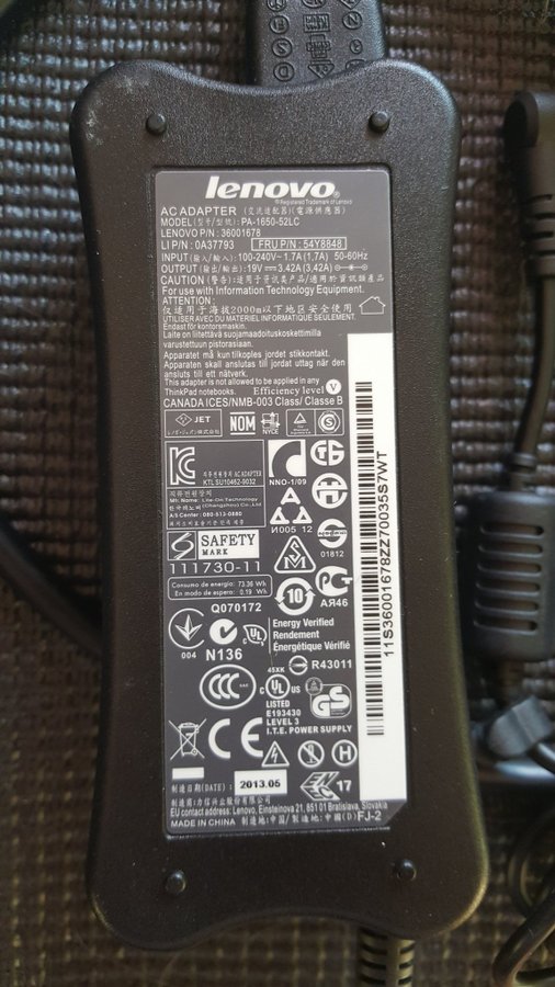 Lenovo AC Charger Adapter Power Supply 19V 3.42A