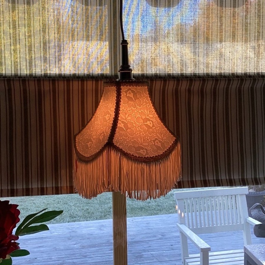 Lampskärm med fransar Fönsterlampa