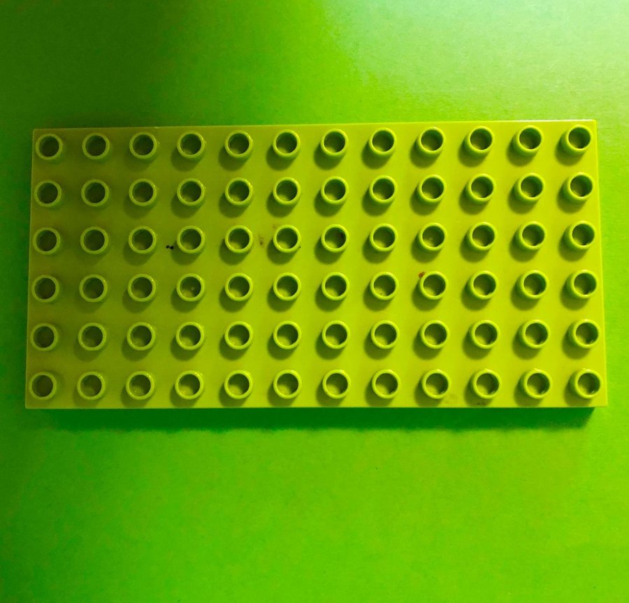 Lego DUPLO Grön Byggplatta Platta Basplatta 6 x 12 knoppar