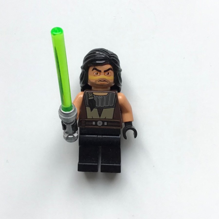 Lego Star Wars Quinlan Vos Jedi figur Obs! Fel Hår