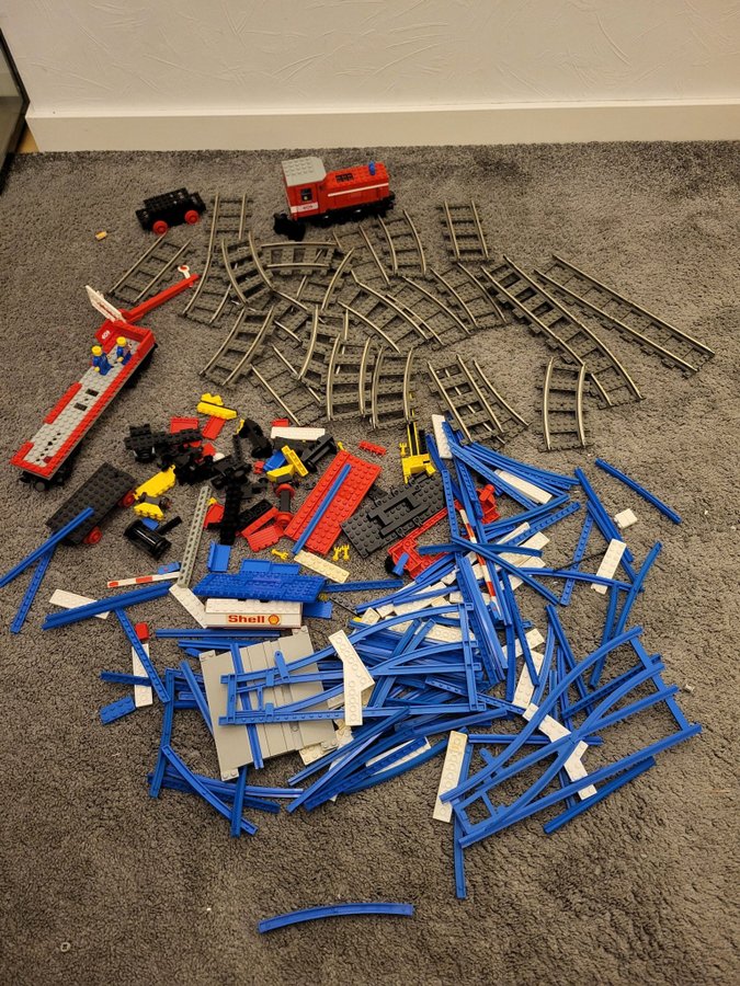 Lego Tågset med Lok, Vagn och Spår 1,7kilo