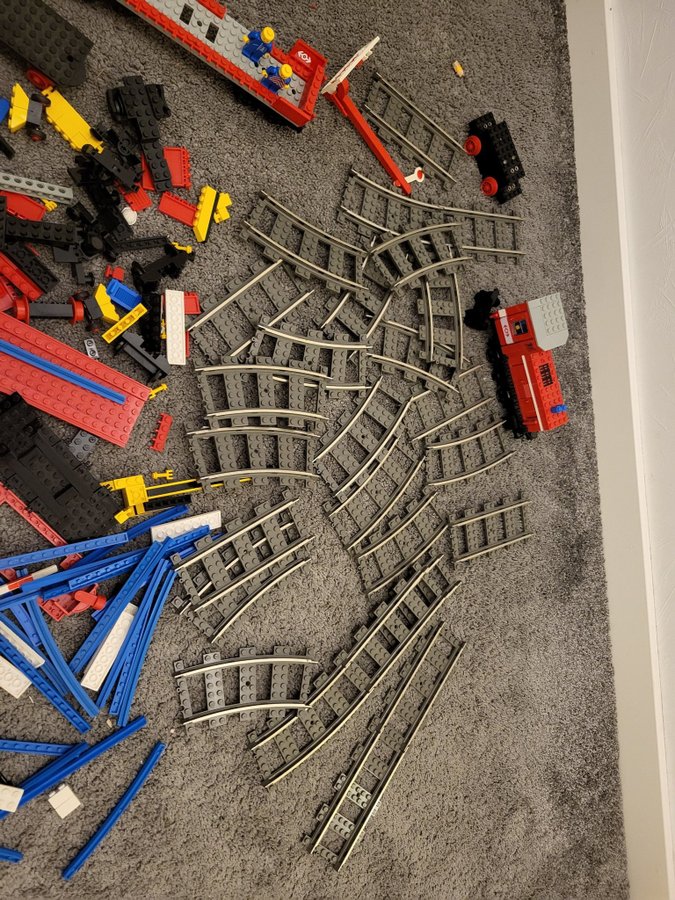 Lego Tågset med Lok, Vagn och Spår 1,7kilo