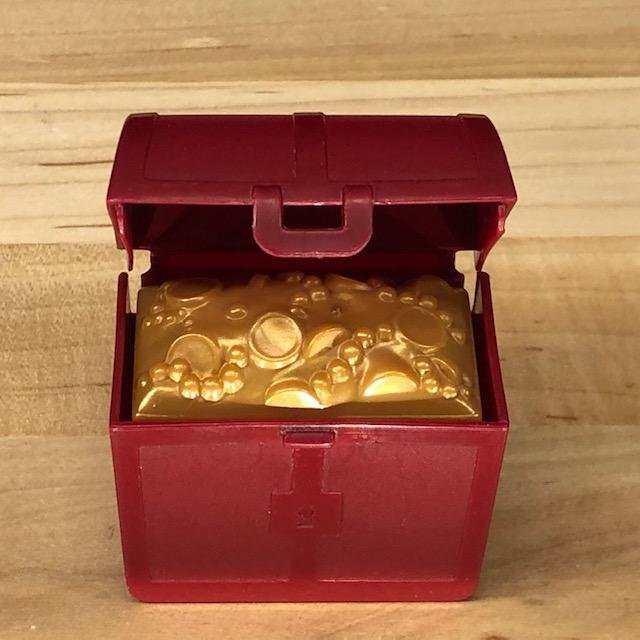 LEGO Duplo delar/tillbehör "rödbrun guldkista med guld" - begagnat från Peklek!